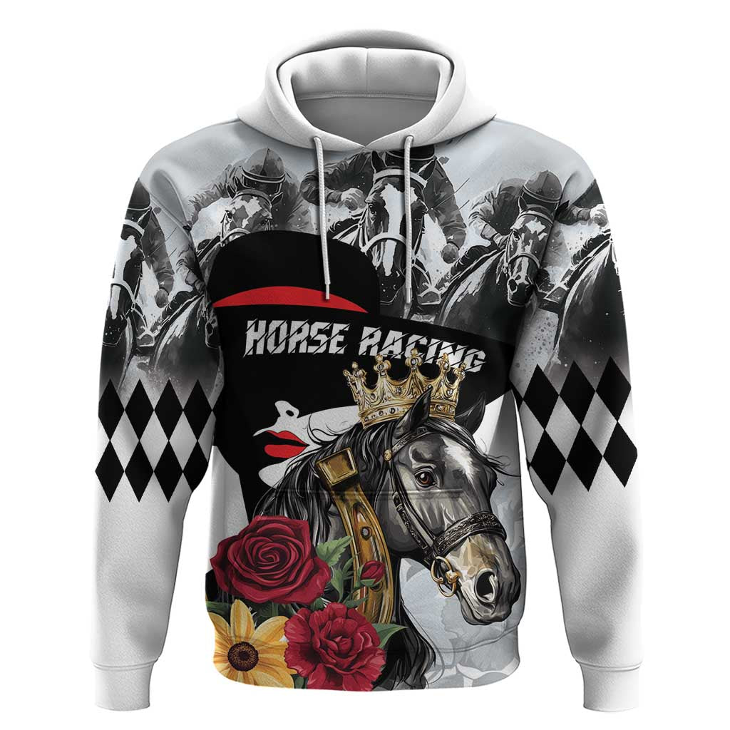 Personalized Horse Racing Hoodie Derby Lady Triple Flowers LT01