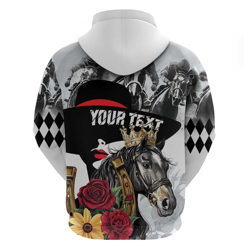 Personalized Horse Racing Hoodie Derby Lady Triple Flowers LT01