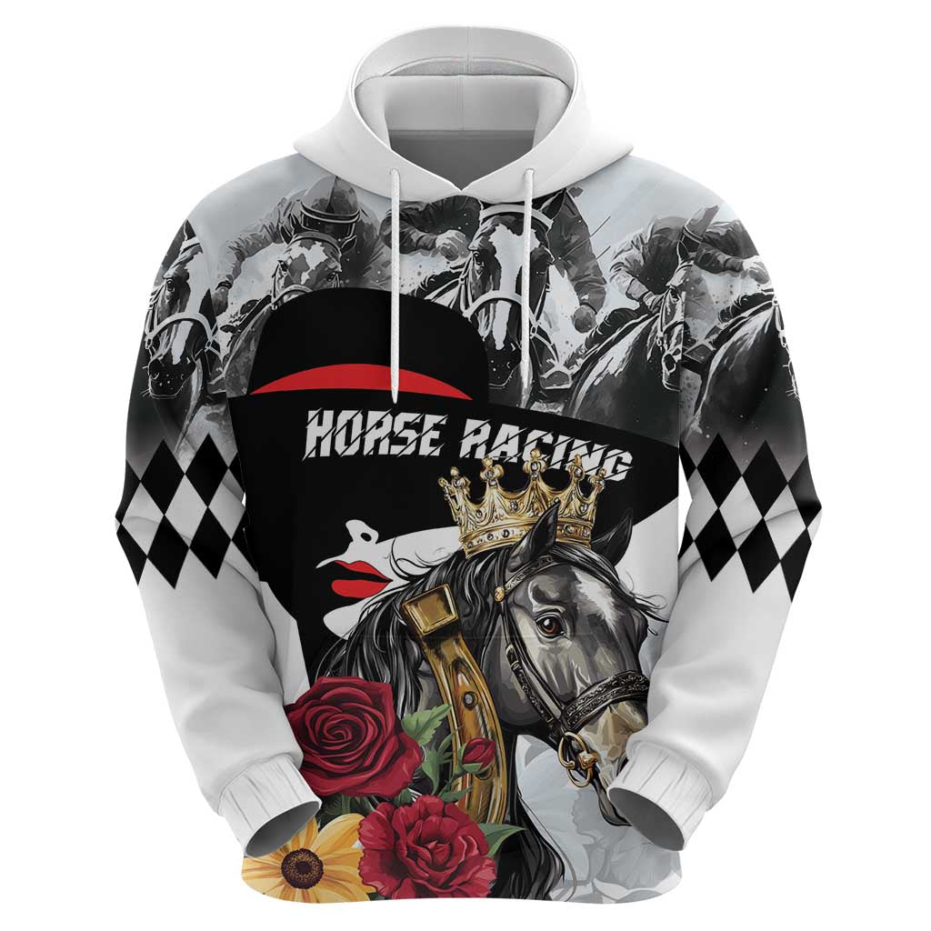 Personalized Horse Racing Hoodie Derby Lady Triple Flowers LT01