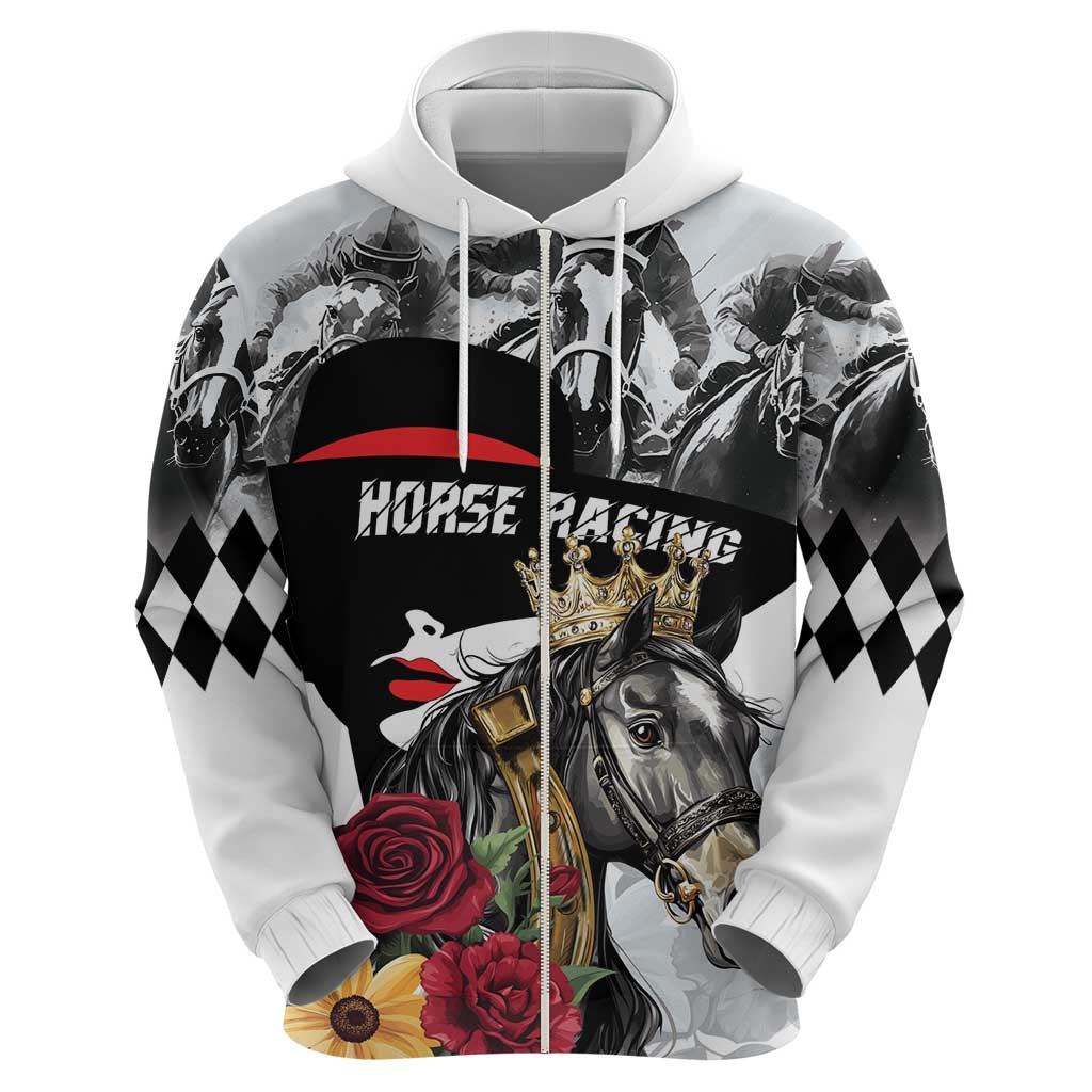 Personalized Horse Racing Hoodie Derby Lady Triple Flowers LT01