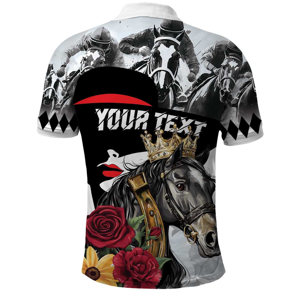 Personalized Horse Racing Polo Shirt Derby Lady Triple Flowers LT01