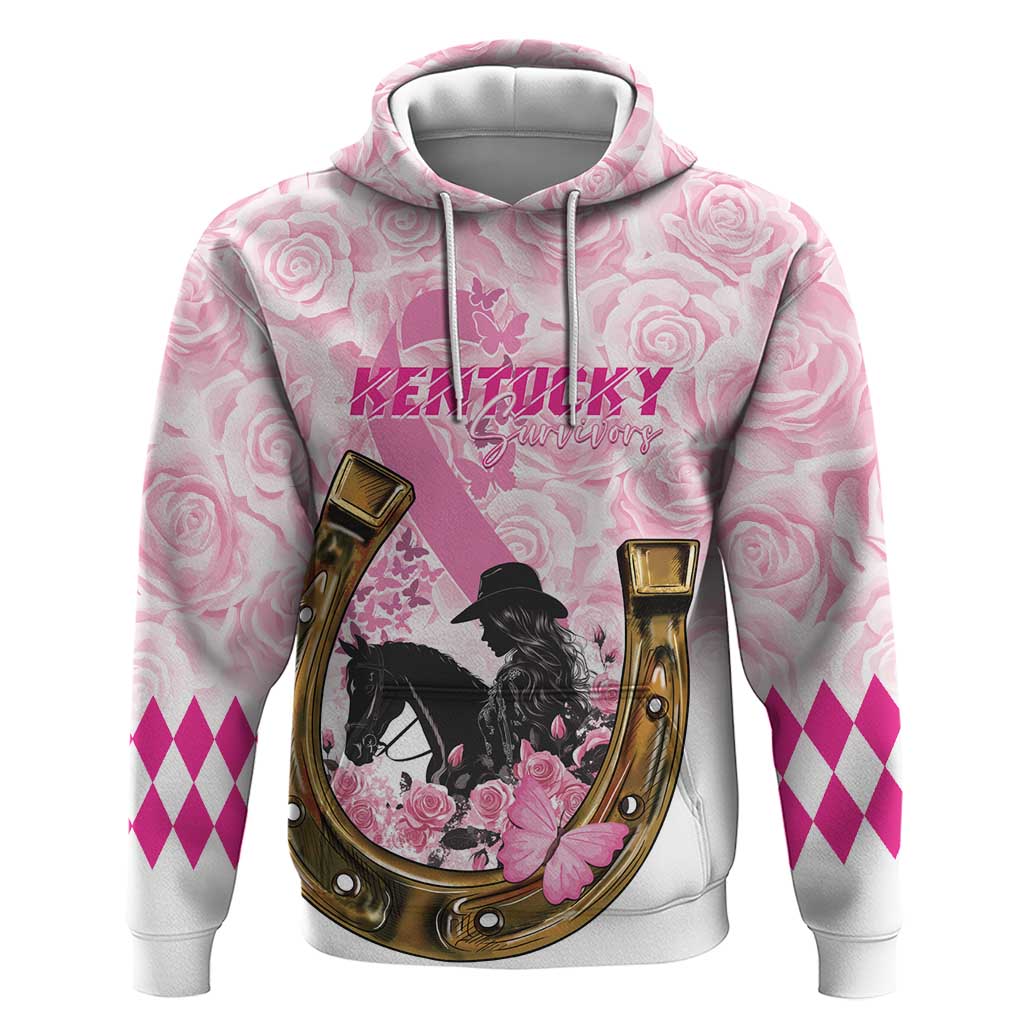 Personalized Kentucky Survivors Hoodie Horse Derby Lady Pink Roses LT01