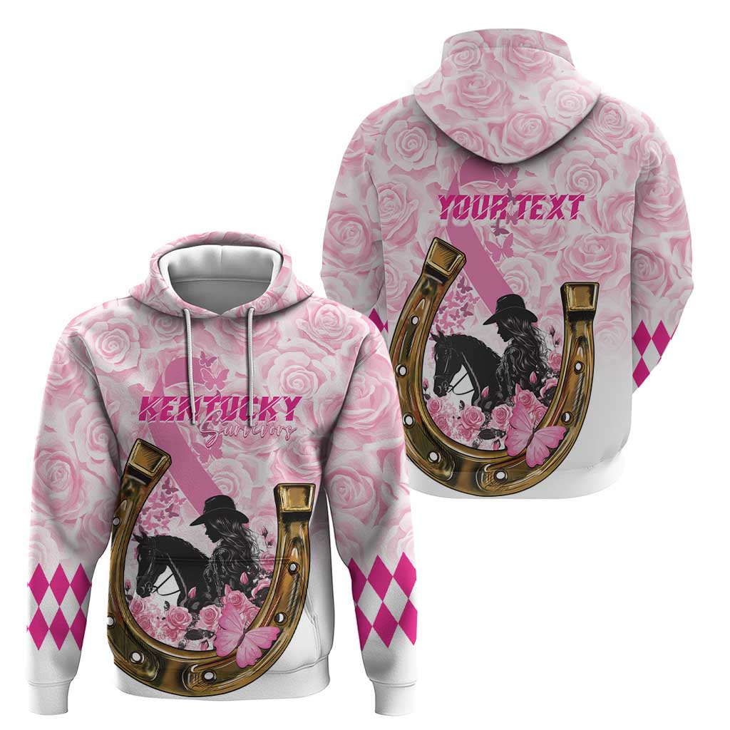 Personalized Kentucky Survivors Hoodie Horse Derby Lady Pink Roses LT01