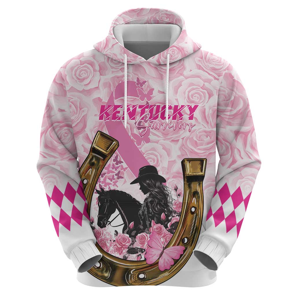Personalized Kentucky Survivors Hoodie Horse Derby Lady Pink Roses LT01