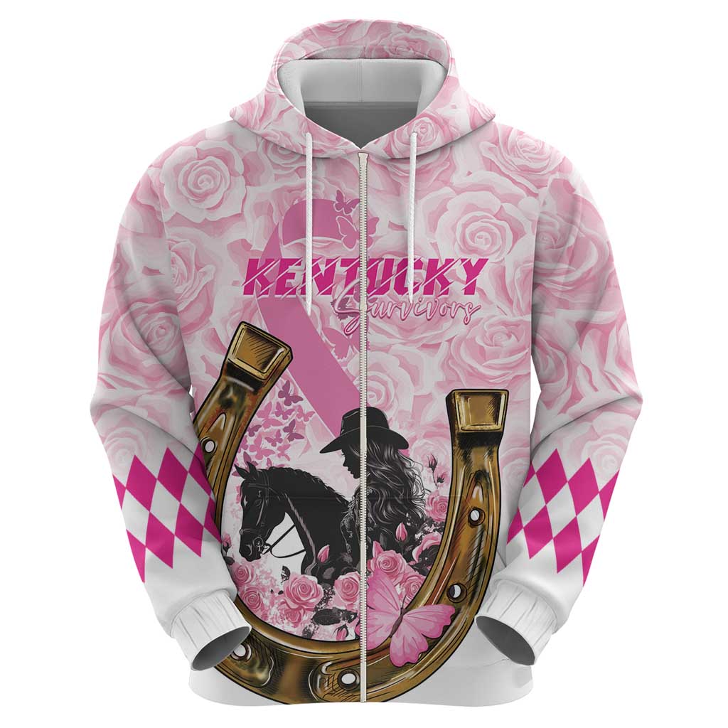 Personalized Kentucky Survivors Hoodie Horse Derby Lady Pink Roses LT01