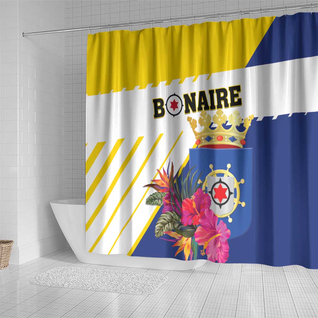 British Leeward Islands Shower Curtain Tropical Flower Grunge Style LT01