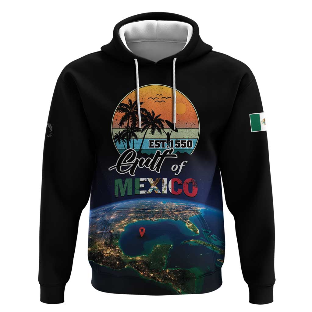 Personalized Gulf Of Mexico Est 1550 Hoodie Gulf Of Mexico From Space LT01
