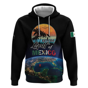 Personalized Gulf Of Mexico Est 1550 Hoodie Gulf Of Mexico From Space LT01