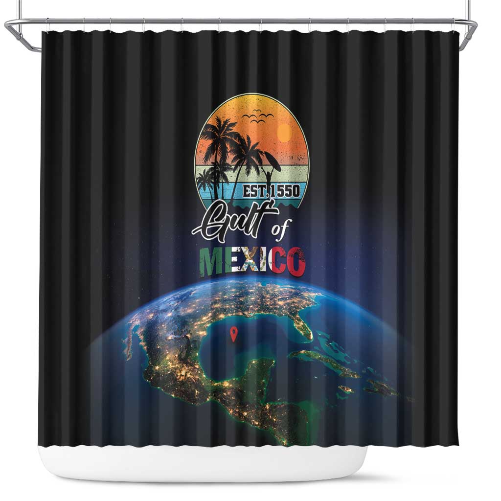 Gulf Of Mexico Est 1550 Shower Curtain Gulf Of Mexico From Space LT01