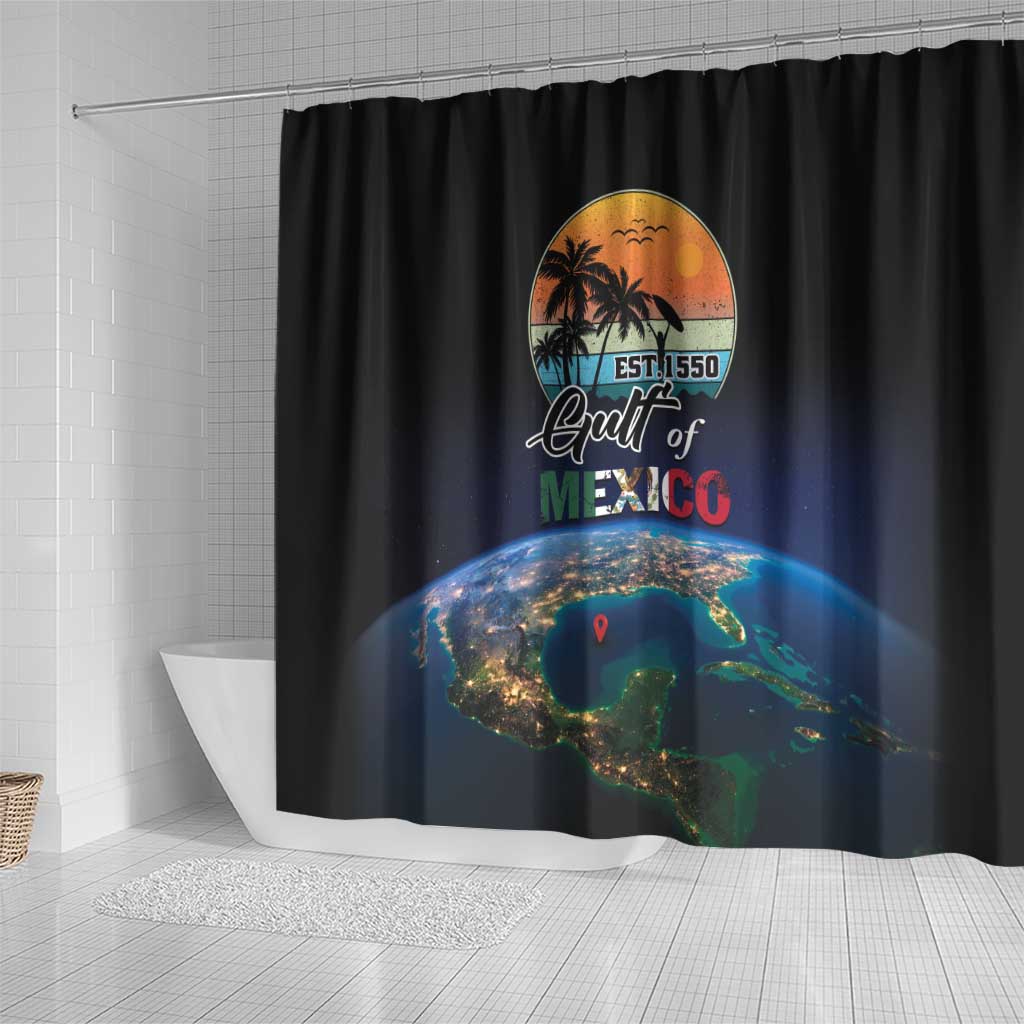 Gulf Of Mexico Est 1550 Shower Curtain Gulf Of Mexico From Space LT01