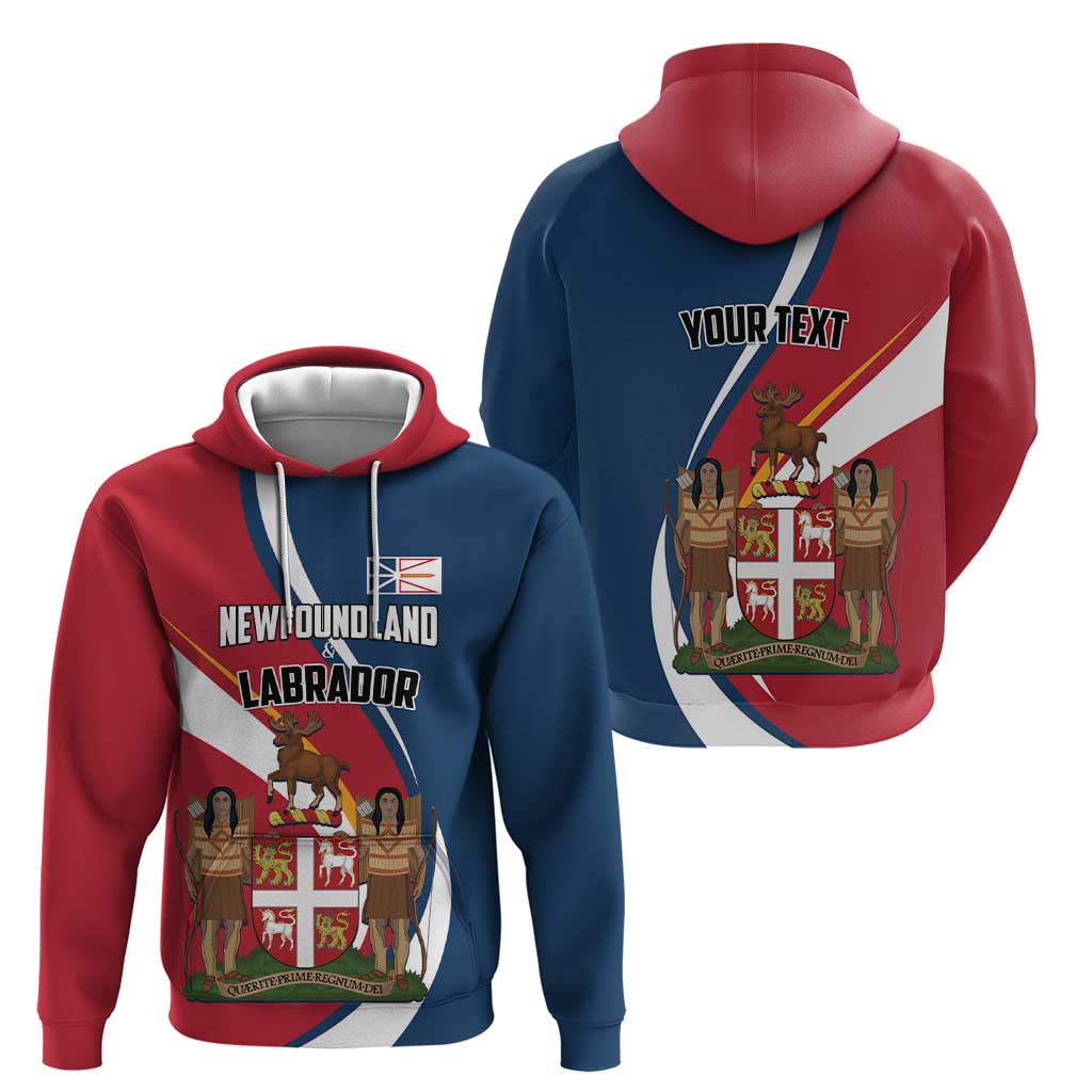Personalized Canada Newfoundland and Labrador Province Hoodie Quaerite prime regnum Dei LT01