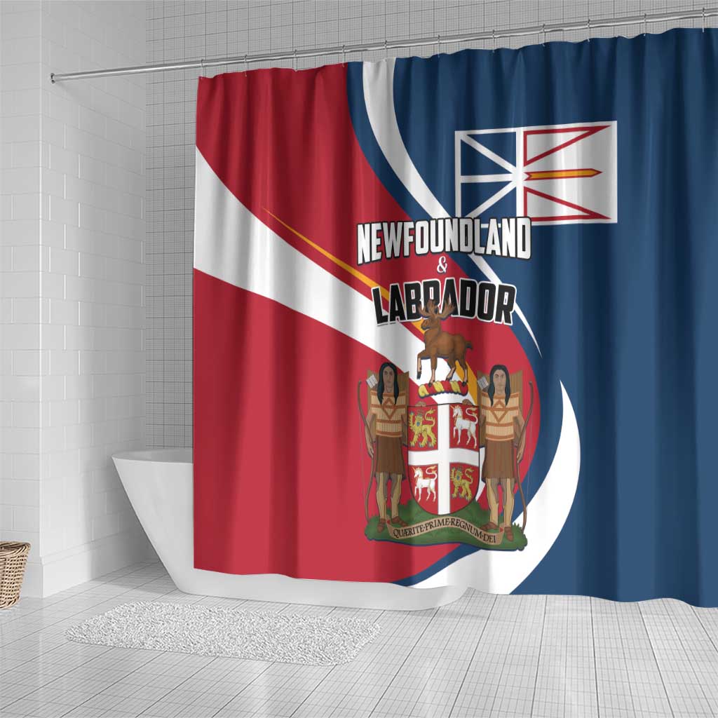 Canada Newfoundland and Labrador Province Shower Curtain Quaerite prime regnum Dei LT01
