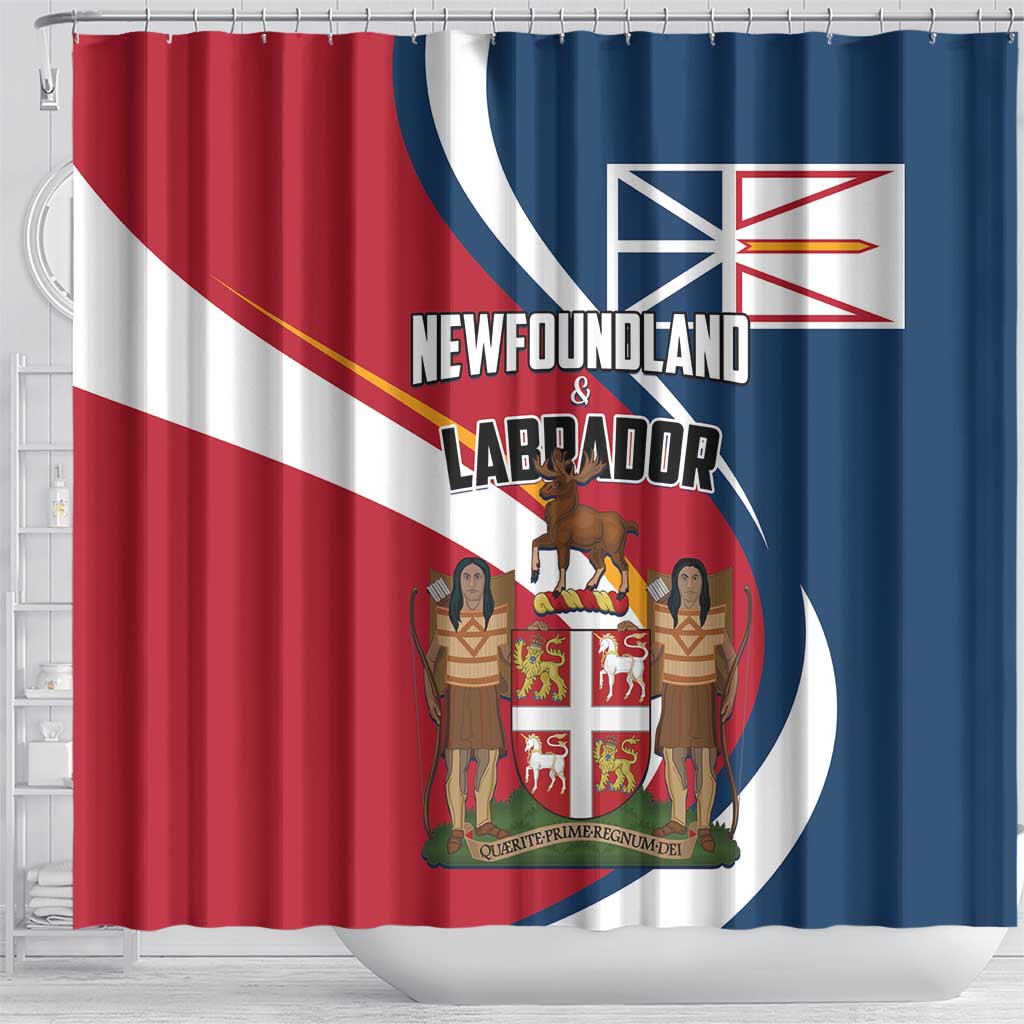 Canada Newfoundland and Labrador Province Shower Curtain Quaerite prime regnum Dei LT01