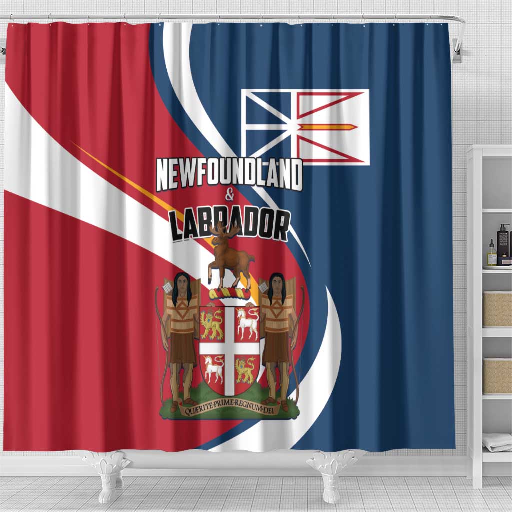 Canada Newfoundland and Labrador Province Shower Curtain Quaerite prime regnum Dei LT01