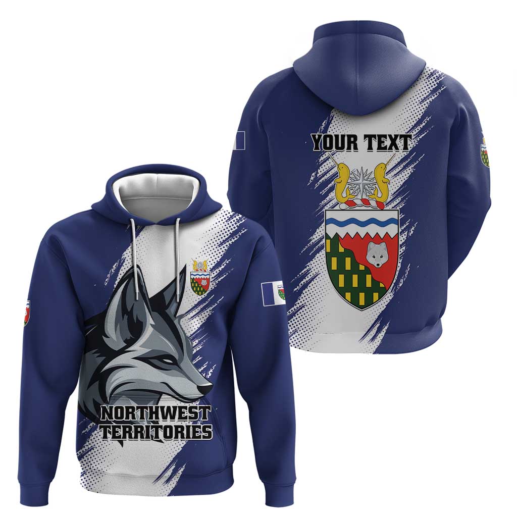 Personalized Canada Northwest Territories Hoodie White Fox Grunge Stylized LT01