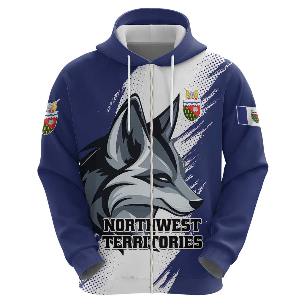 Personalized Canada Northwest Territories Hoodie White Fox Grunge Stylized LT01