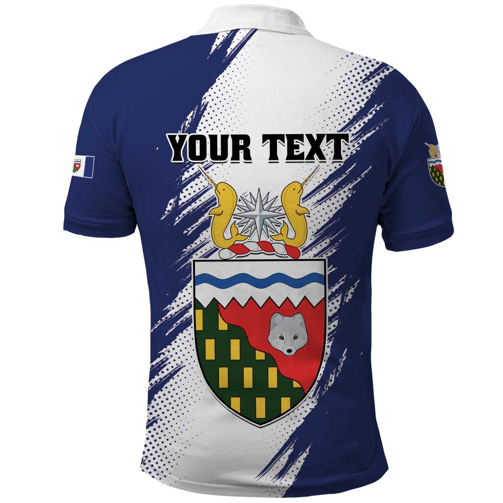 Personalized Canada Northwest Territories Polo Shirt White Fox Grunge Stylized LT01