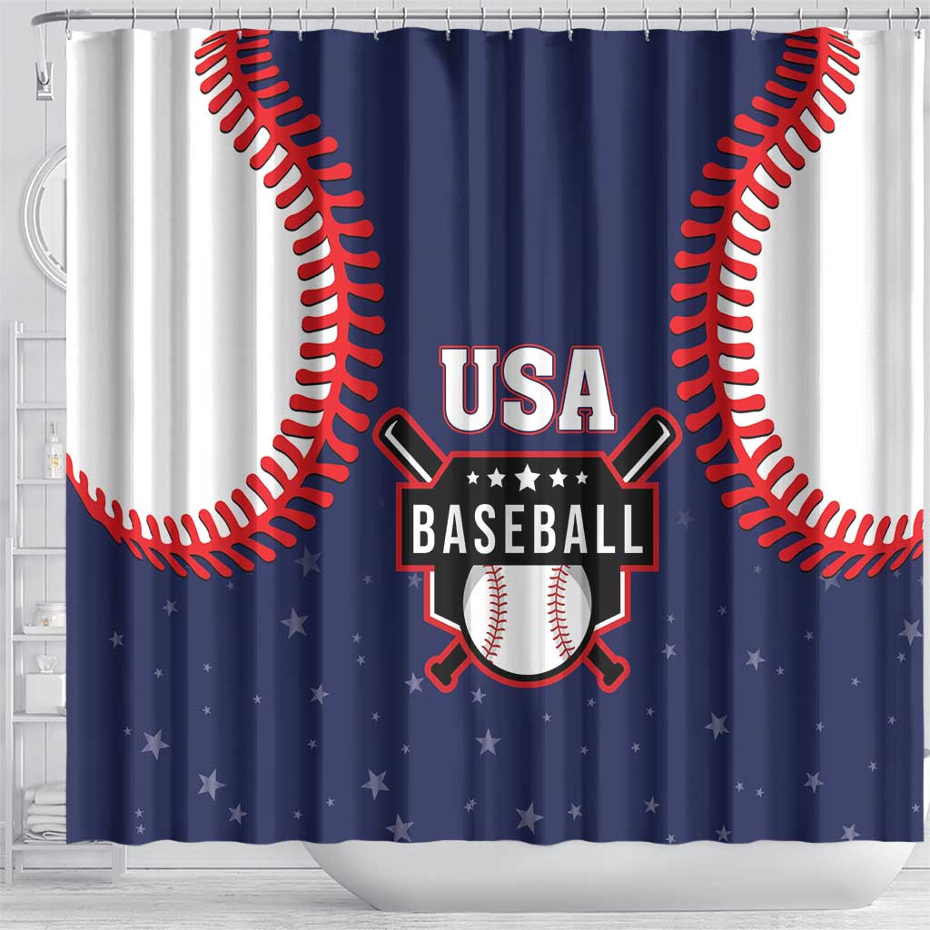 USA 2025 Baseball Shower Curtain United States Team For Glory LT01