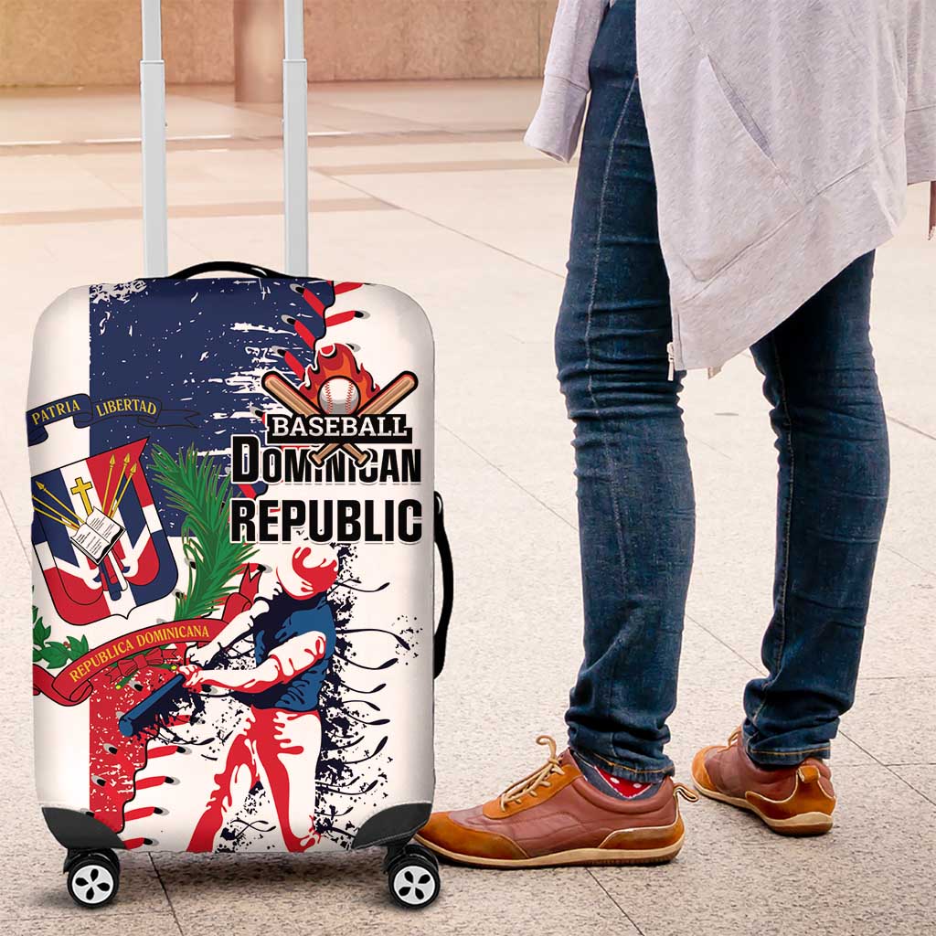 Baseball Dominican Republic Luggage Cover Come On Team DR Grunge Style LT01