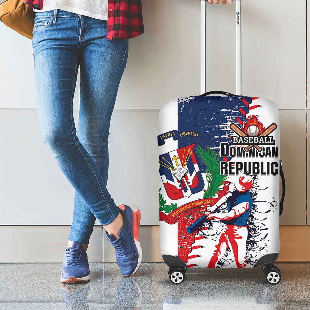 Baseball Dominican Republic Luggage Cover Come On Team DR Grunge Style LT01
