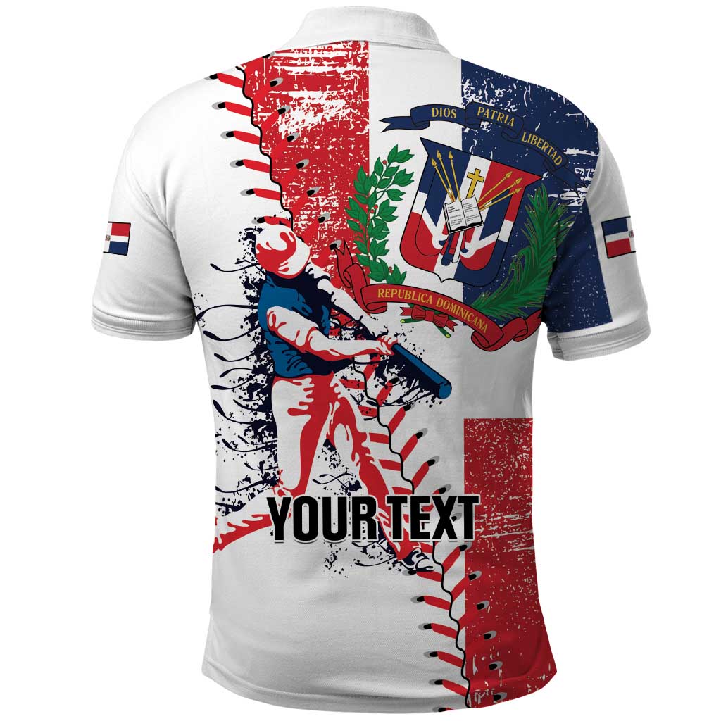 Personalized Baseball Dominican Republic Polo Shirt Come On Team DR Grunge Style LT01
