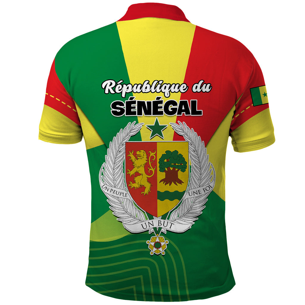 Senegal Polo Shirt Bahamian Lion Baobab Flag Style LT01
