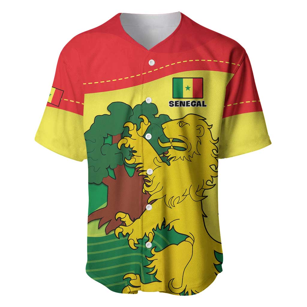 Custom Senegal Baseball Jersey with Bahamian Lion and Baobab Flag Style LT01