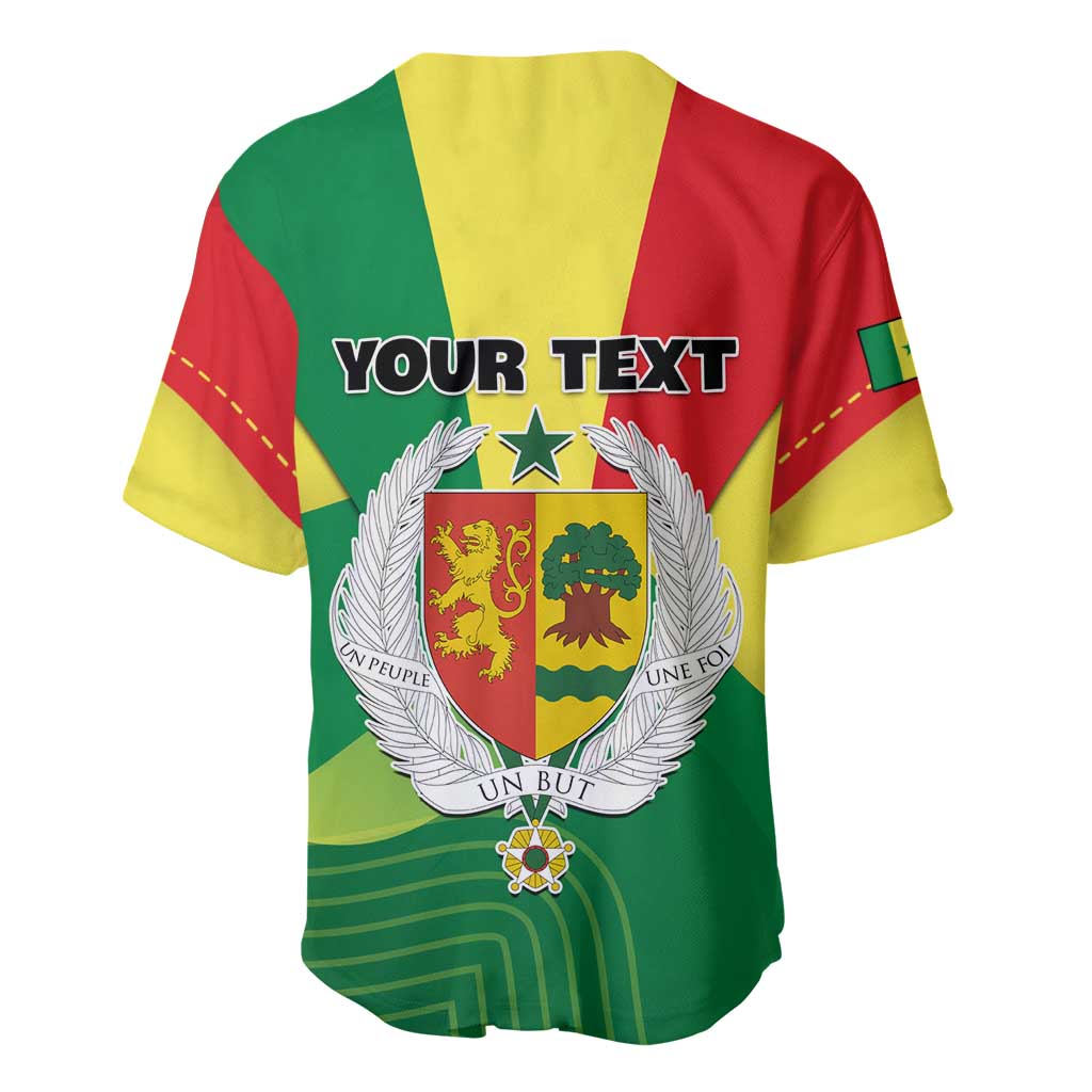 Custom Senegal Baseball Jersey with Bahamian Lion and Baobab Flag Style LT01