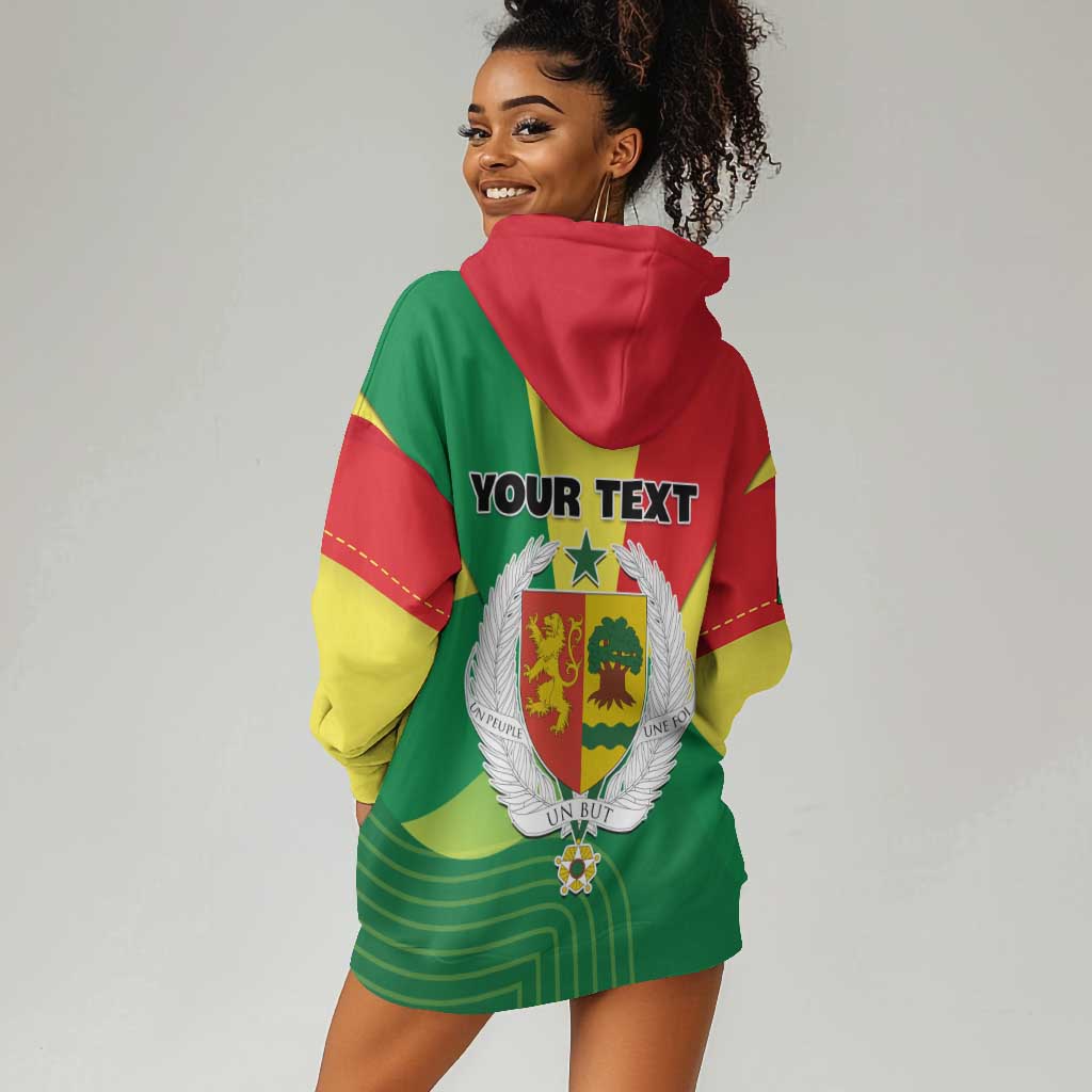 Custom Senegal Hoodie Dress with Bahamian Lion and Baobab Flag Style LT01