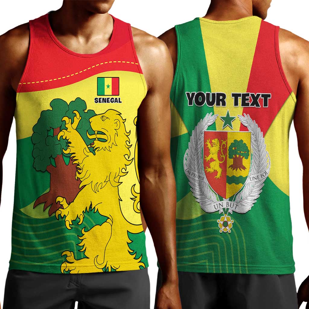 Custom Senegal Men Tank Top with Bahamian Lion and Baobab Flag Style LT01