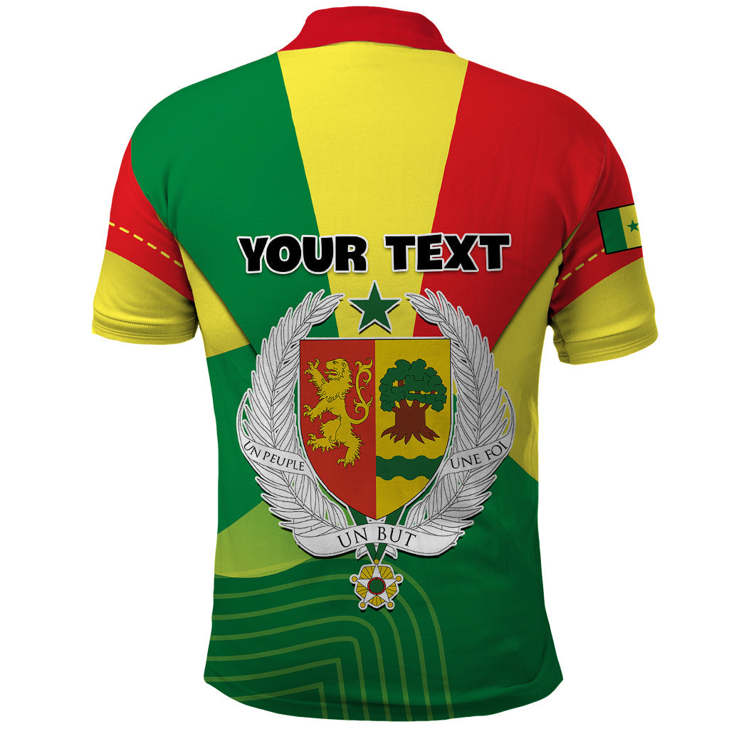 Custom Senegal Polo Shirt Bahamian Lion Baobab Flag Style LT01