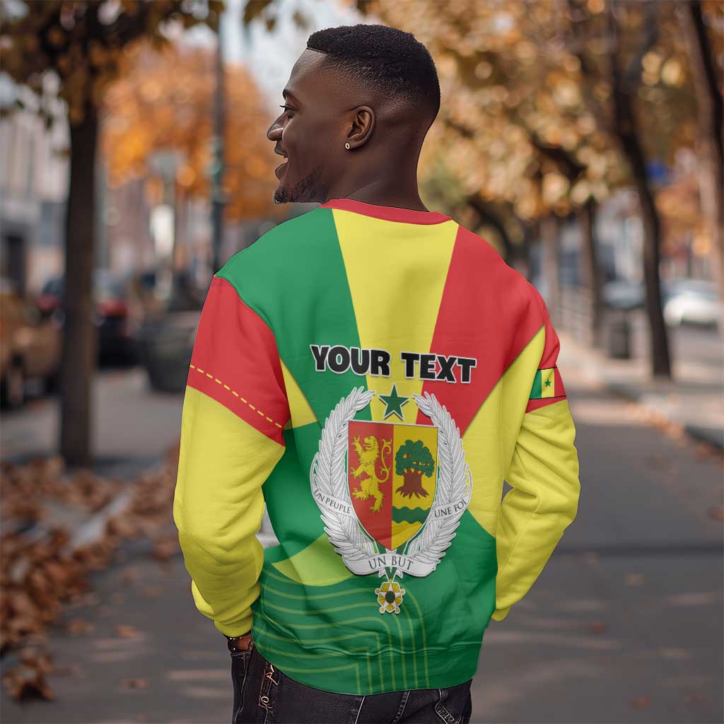 Custom Senegal Sweatshirt with Bahamian Lion and Baobab Flag Style LT01