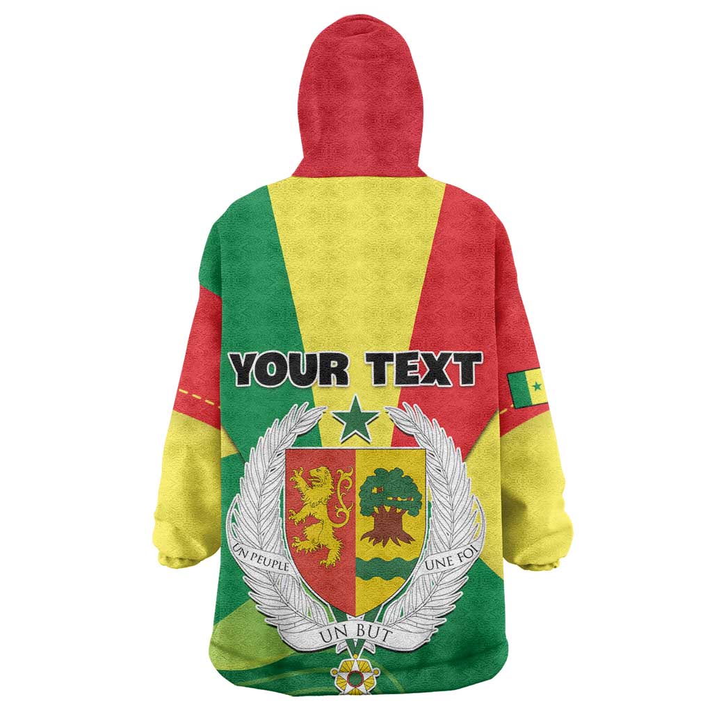 Custom Senegal Wearable Blanket Hoodie with Bahamian Lion and Baobab Flag Style LT01