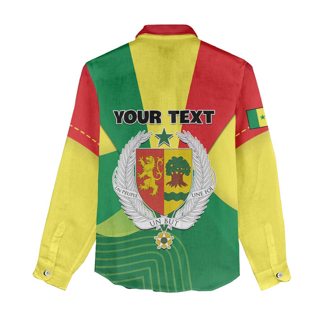 Custom Senegal Women Casual Shirt with Bahamian Lion and Baobab Flag Style LT01