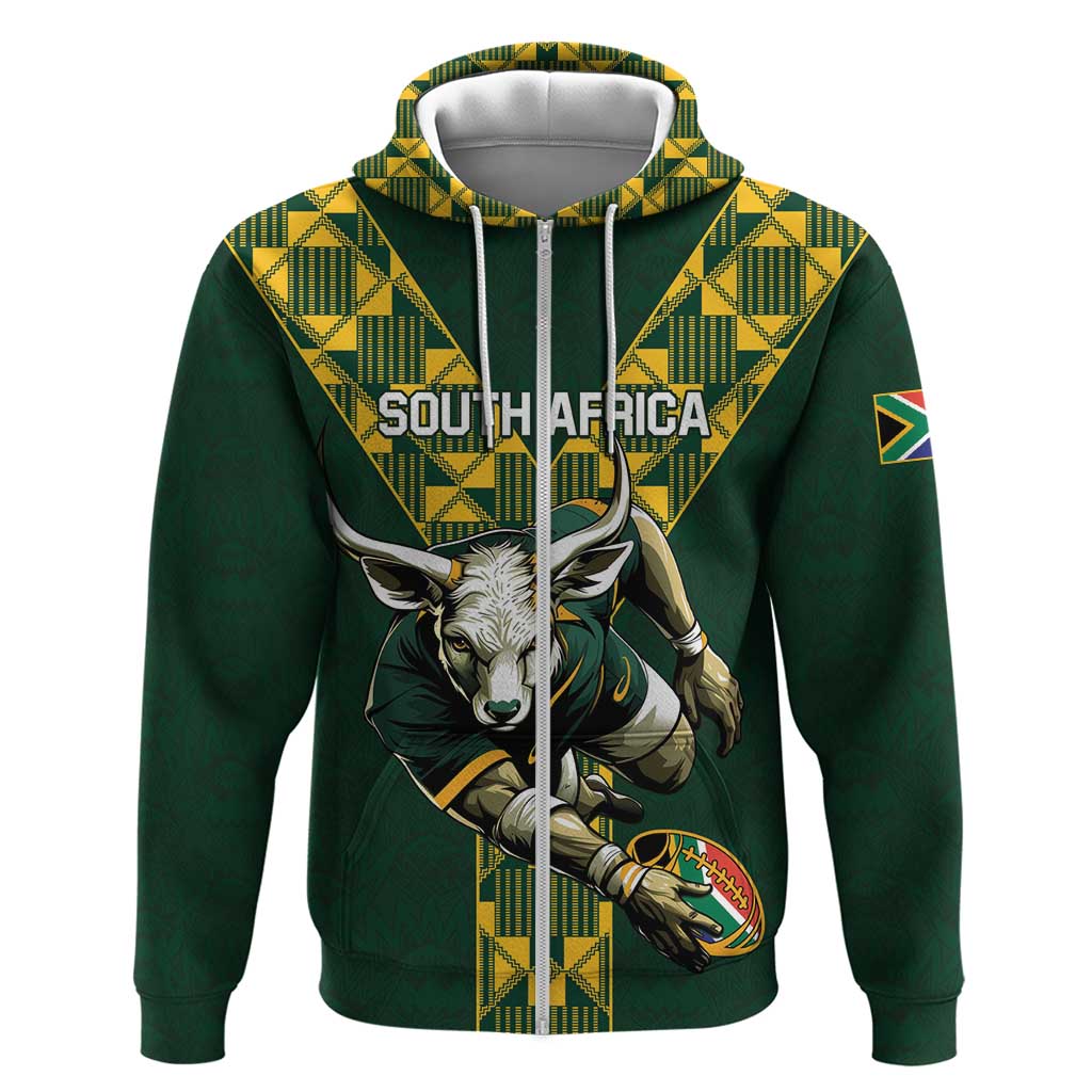 Custom South Africa 2024 Rugby Hoodie Go Springboks Protea Pattern LT01