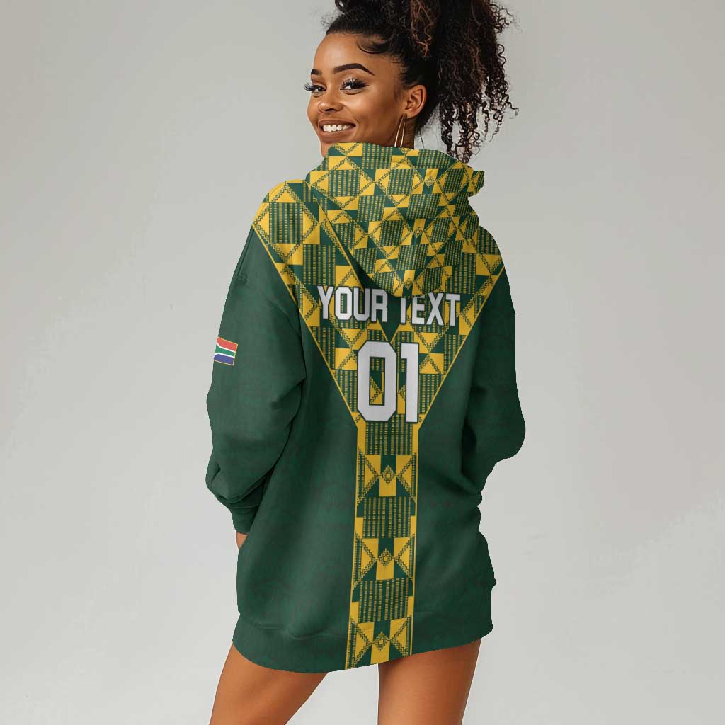 Custom South Africa 2024 Rugby Hoodie Dress Go Springboks Protea Pattern LT01