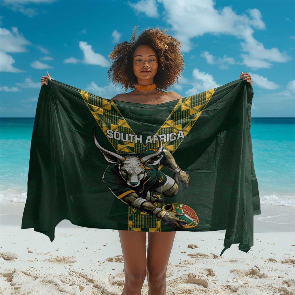 South Africa 2024 Rugby Sarong Go Springboks Protea Pattern LT01