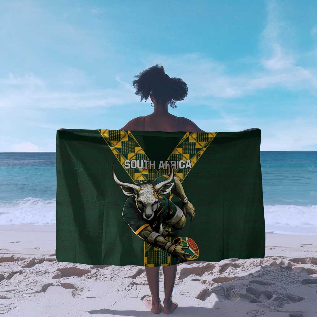 South Africa 2024 Rugby Sarong Go Springboks Protea Pattern LT01