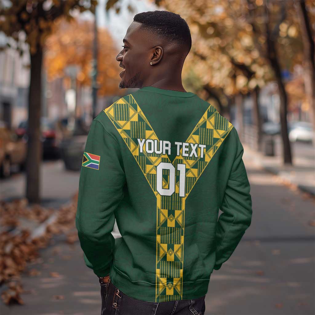 Custom South Africa 2024 Rugby Sweatshirt Go Springboks Protea Pattern LT01
