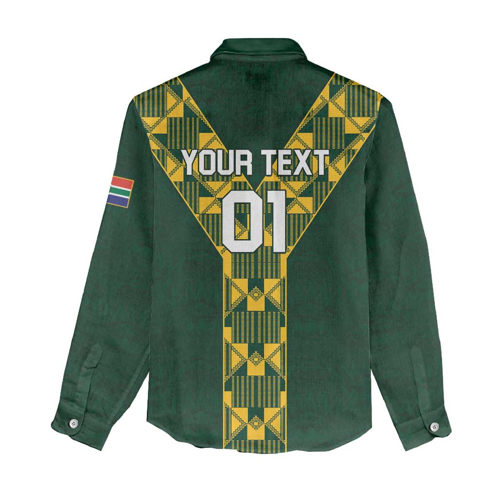 Custom South Africa 2024 Rugby Women Casual Shirt Go Springboks Protea Pattern LT01