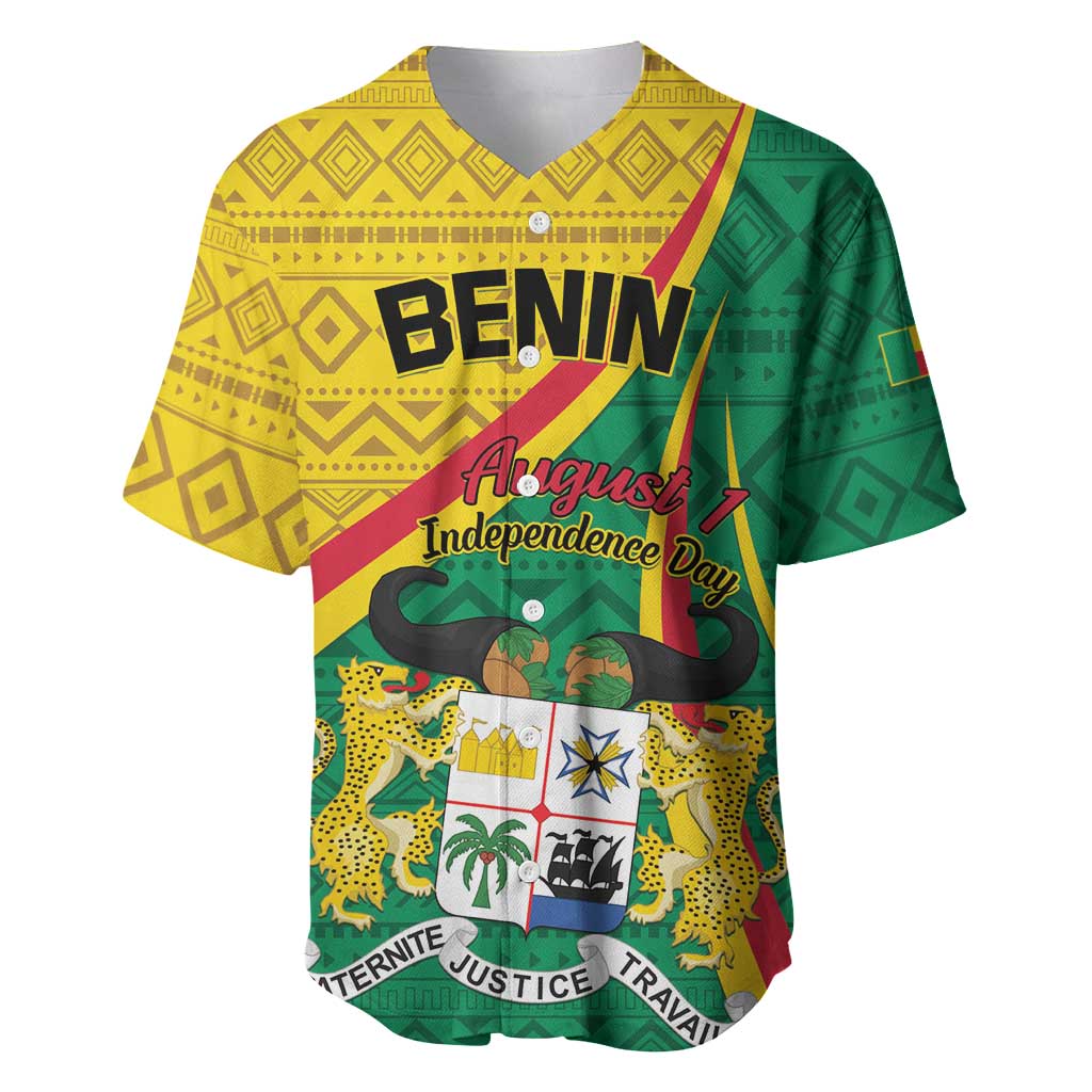 Personalized Benin Independence Day 1960 Baseball Jersey Fraternite Justice Travail LT01