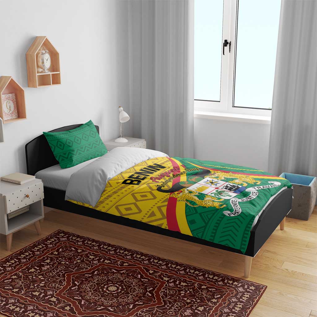 Benin Independence Day 1960 Bedding Set Fraternite Justice Travail LT01