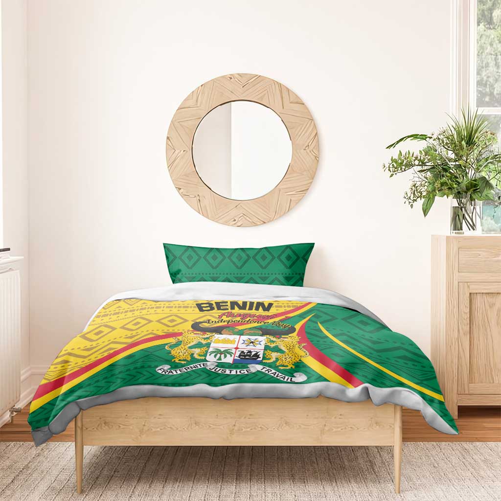 Benin Independence Day 1960 Bedding Set Fraternite Justice Travail LT01