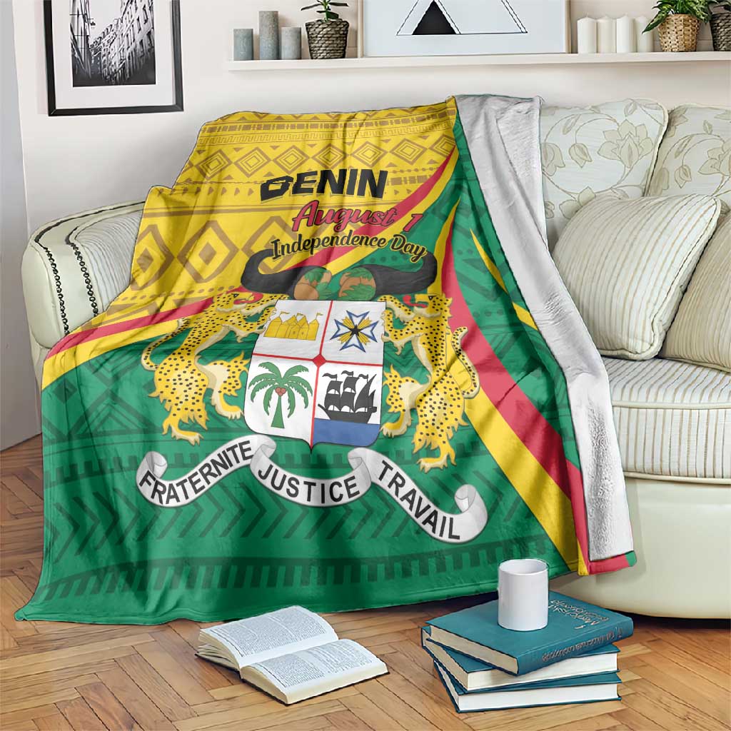 Benin Independence Day 1960 Blanket Fraternite Justice Travail LT01