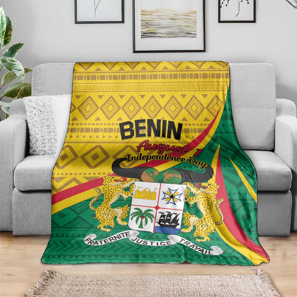 Benin Independence Day 1960 Blanket Fraternite Justice Travail LT01