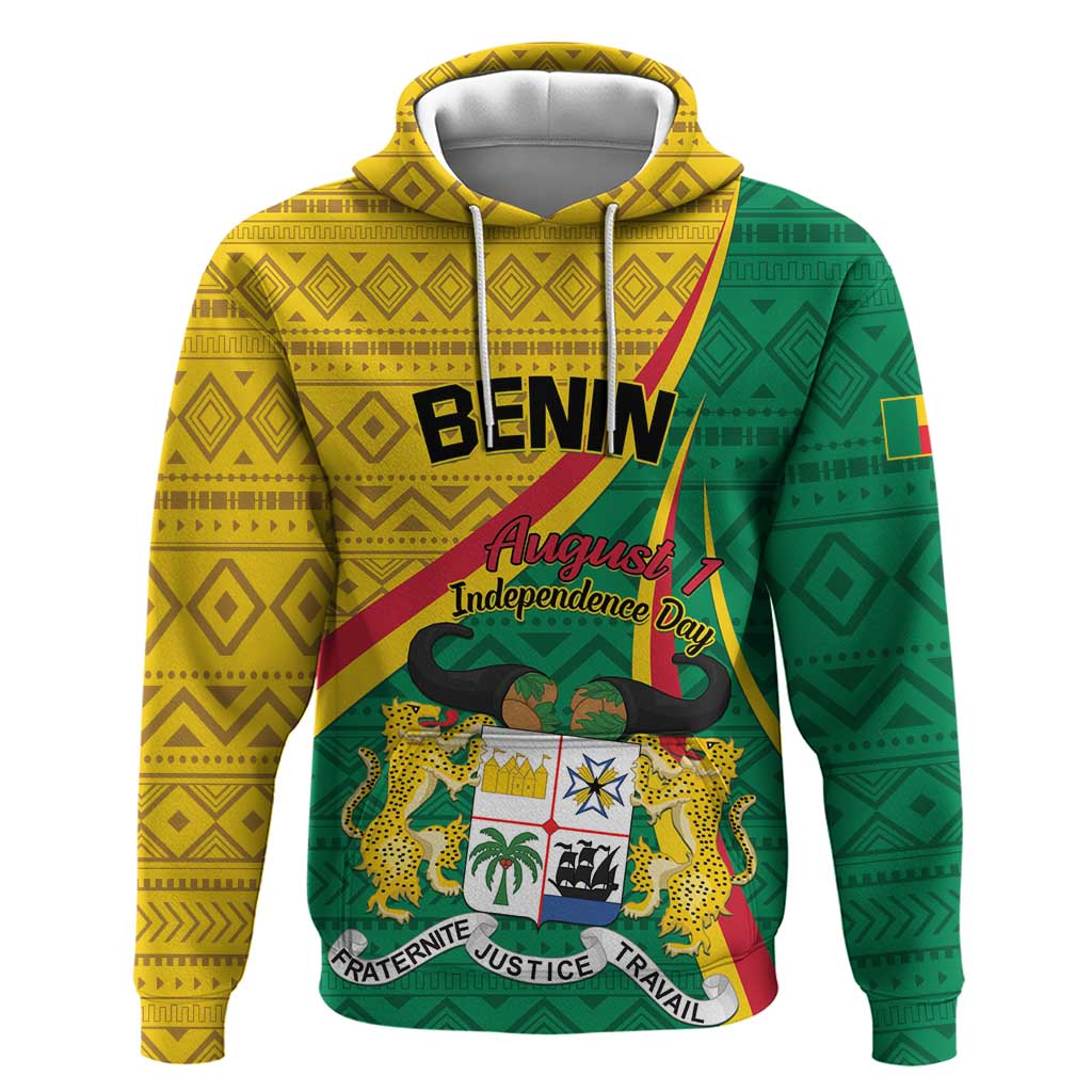 Personalized Benin Independence Day 1960 Hoodie Fraternite Justice Travail LT01