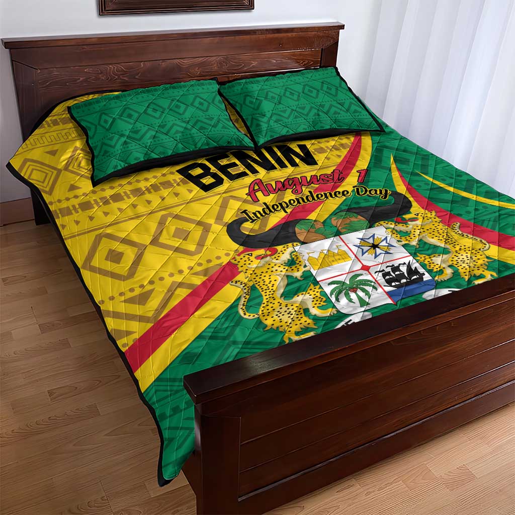 Benin Independence Day 1960 Quilt Bed Set Fraternite Justice Travail LT01