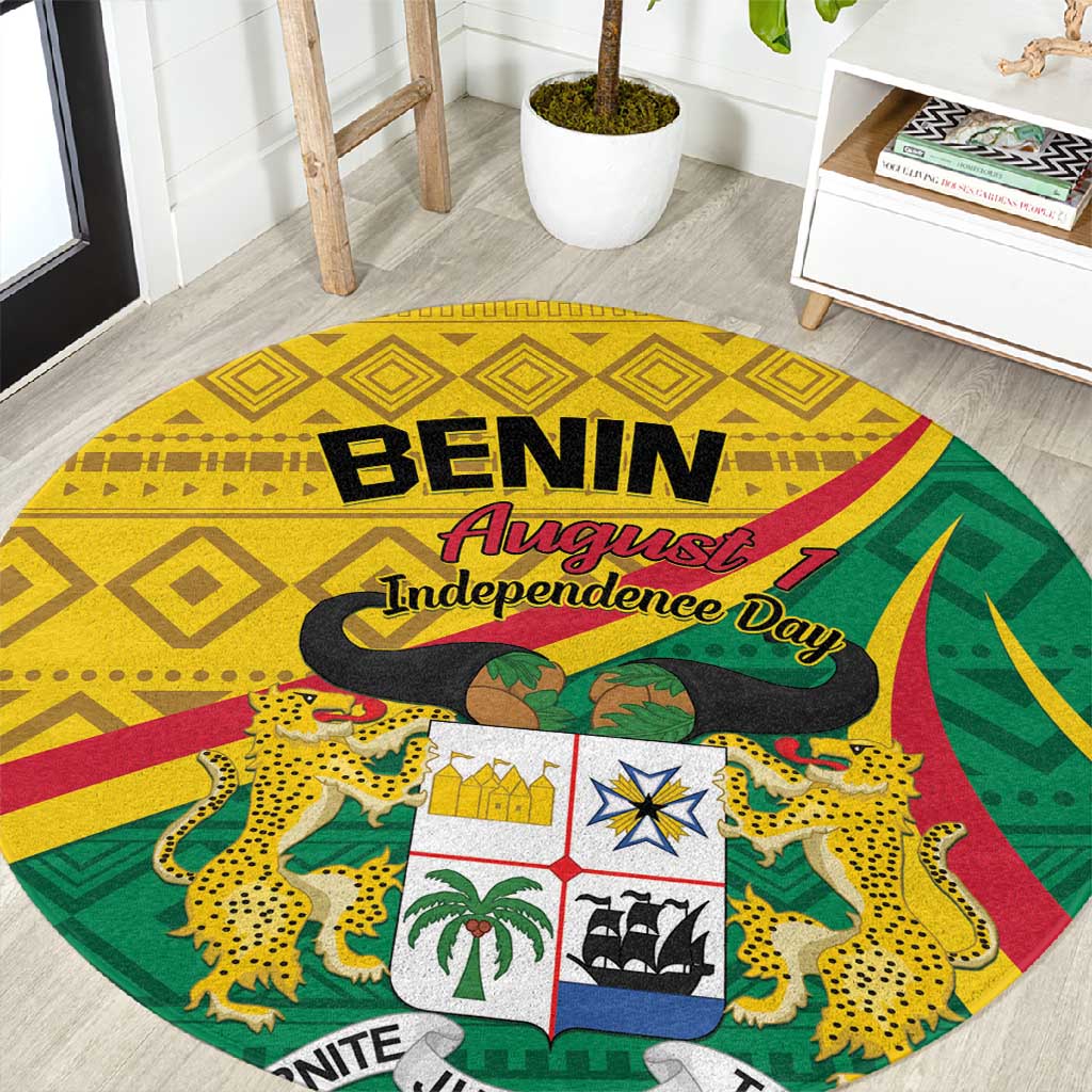 Benin Independence Day 1960 Round Carpet Fraternite Justice Travail LT01