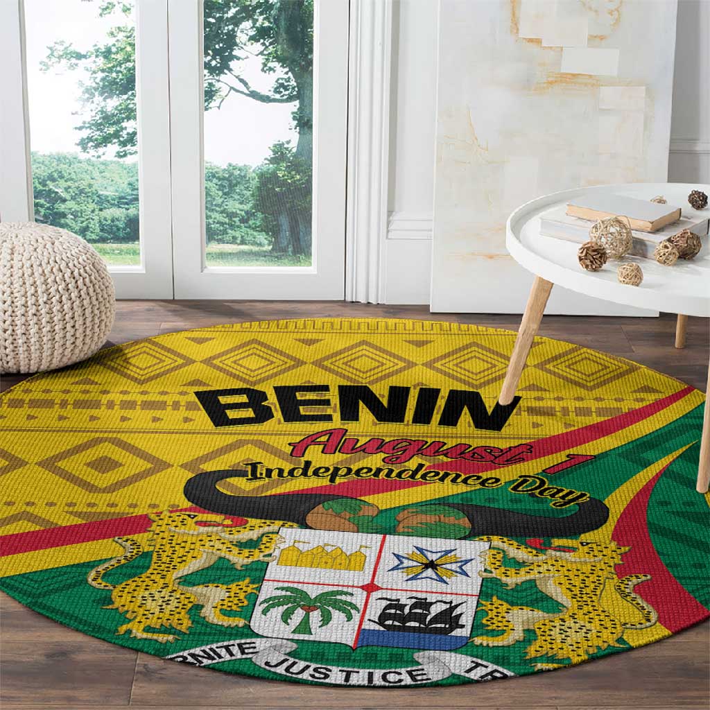 Benin Independence Day 1960 Round Carpet Fraternite Justice Travail LT01