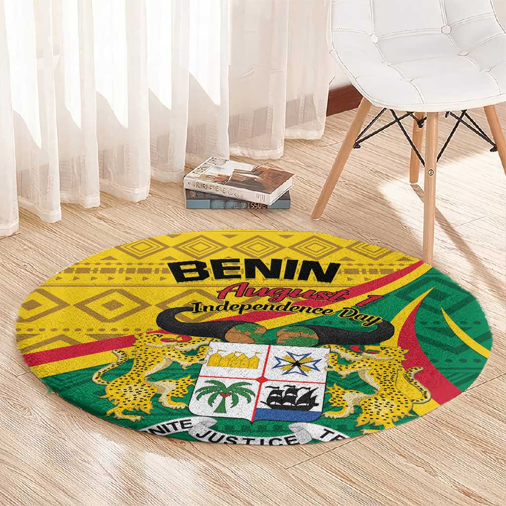 Benin Independence Day 1960 Round Carpet Fraternite Justice Travail LT01